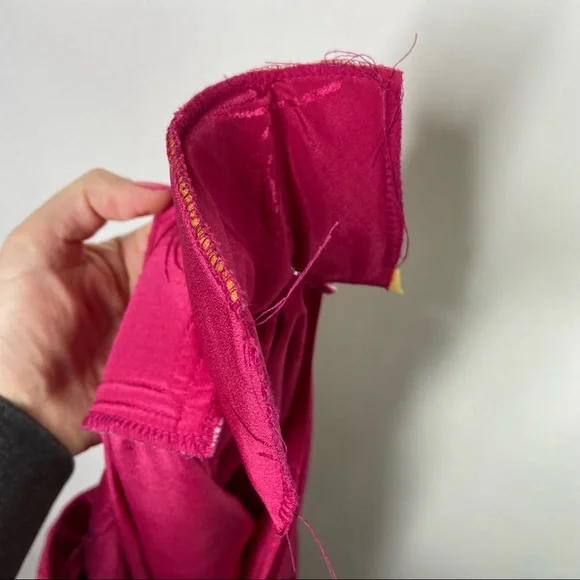 Vintage 70’s Young Edwardians Size 3/4 Small? Pink Floral Romper Jumpsuit Disco - Picture 11 of 12